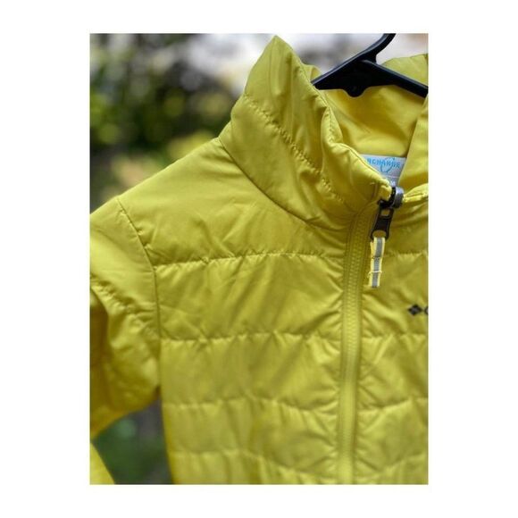 Columbia Jacket Puffer Interchange Chartreuse Youth Sz M - Picture 1 of 7